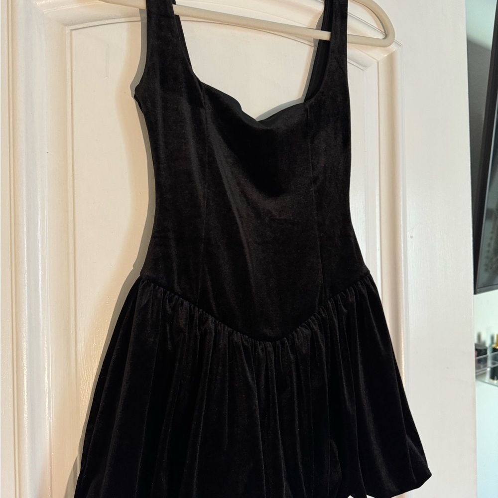 Elegant Black Velvet Dress